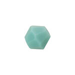 Glasschliff-Perlen Raute, 6 mm, 12 Stk, Trkis Opak
