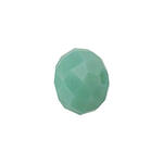 Glasschliff-Diskus Perle, 6 mm, 12 Stk, Trkis Opak