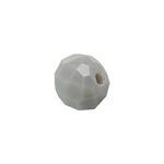 Glasschliff-Diskus Perle, 6 mm, 12 Stk, Grau Opak