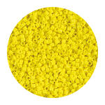 Rocailles-Perlen Itoshii Tube, 2 mm, 7 g, Gelb Opak