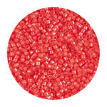 Rocailles-Perlen Itoshii Tube, 2 mm, 7 g, Neonrot Transparent