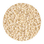 Rocailles-Perlen Itoshii Tube, 2 mm, 7 g, Beige Opak Matt