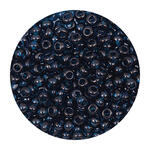 Rocailles-Perlen Itoshii, 2,6 mm, 17 g, Dunkelblau Transparent