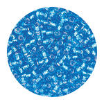 Rocailles-Perlen Itoshii, 2,6 mm, 17 g, Blau mit Silbereinzug