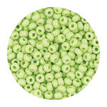 Rocailles-Perlen Itoshii, 2,6 mm, 17 g, Hellgrn Opak