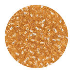 Rocailles-Perlen Itoshii, 2,6 mm, 17 g, Gelb mit Silbereinzug