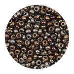 Rocailles-Perlen Itoshii, 2,6 mm, 17 g, Oliv Irisierend
