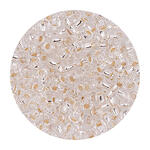 Rocailles-Perlen Itoshii, 2,6 mm, 17 g, Transparent mit Silbereinzug
