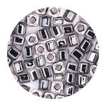 Rocailles-Wrfel-Perlen Itoshii Cube, 3 x 3 mm, 6 g, Transparent mit Einzug Schwarz