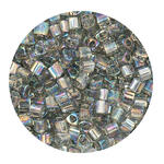 Rocailles-Perlen Itoshii Triangle, 2,2 mm, 10 g, Grau Regenbogen