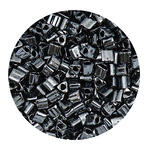 Rocailles-Perlen Itoshii Triangle, 2,2 mm, 10 g, Grau Irisierend