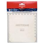 Amsterdam Metallspachtel gezackt / Scraper 15x15 cm