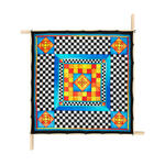 SALE Gutta-Tuch 90x90, Pong� 08, Motiv Square Roses