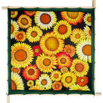 Gutta-Tuch 90x90, Pong� 08, Motiv Sunflowers