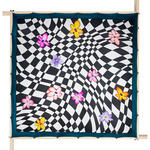 SALE Gutta-Tuch 90x90, Pong� 08, Motiv Dynamic