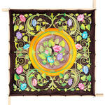 Gutta-Tuch 90x90, Pong� 08, Motiv Blossom