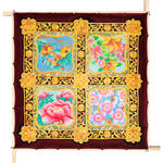 Gutta-Tuch 90x90, Pong� 08, Motiv Tradition