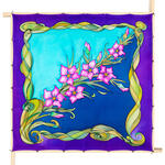 Gutta-Tuch 90x90, Pong� 08, Motiv Iris