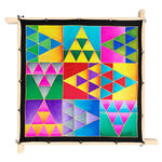 Gutta-Tuch 55x55, Pong� 08, Motiv Triangles