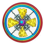 Gutta-Fensterbild 20cm Pong� 08 Micen cheese