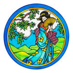 Gutta-Fensterbild 20cm, Pong� 08, Kyoto