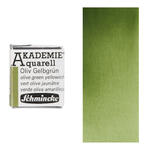 Akademie-Aquarellfarbe 1/2 Napf, Oliv Gelbgrn