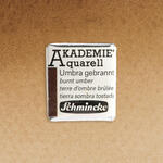 Akademie-Aquarellfarbe 1/2 Napf, Umbra gebrannt