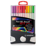 STABILO Brush Pen 68, Premium-Filzstift mit Pinselspitze, 20er ColorParade ARTY neue Farben