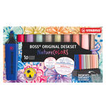 STABILO Textmarker Boss Original, Deskset NatureColors, 10er Set