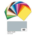 Fotokarton 300g/qm 50x70 cm, Silber-Matt, 1 Bogen