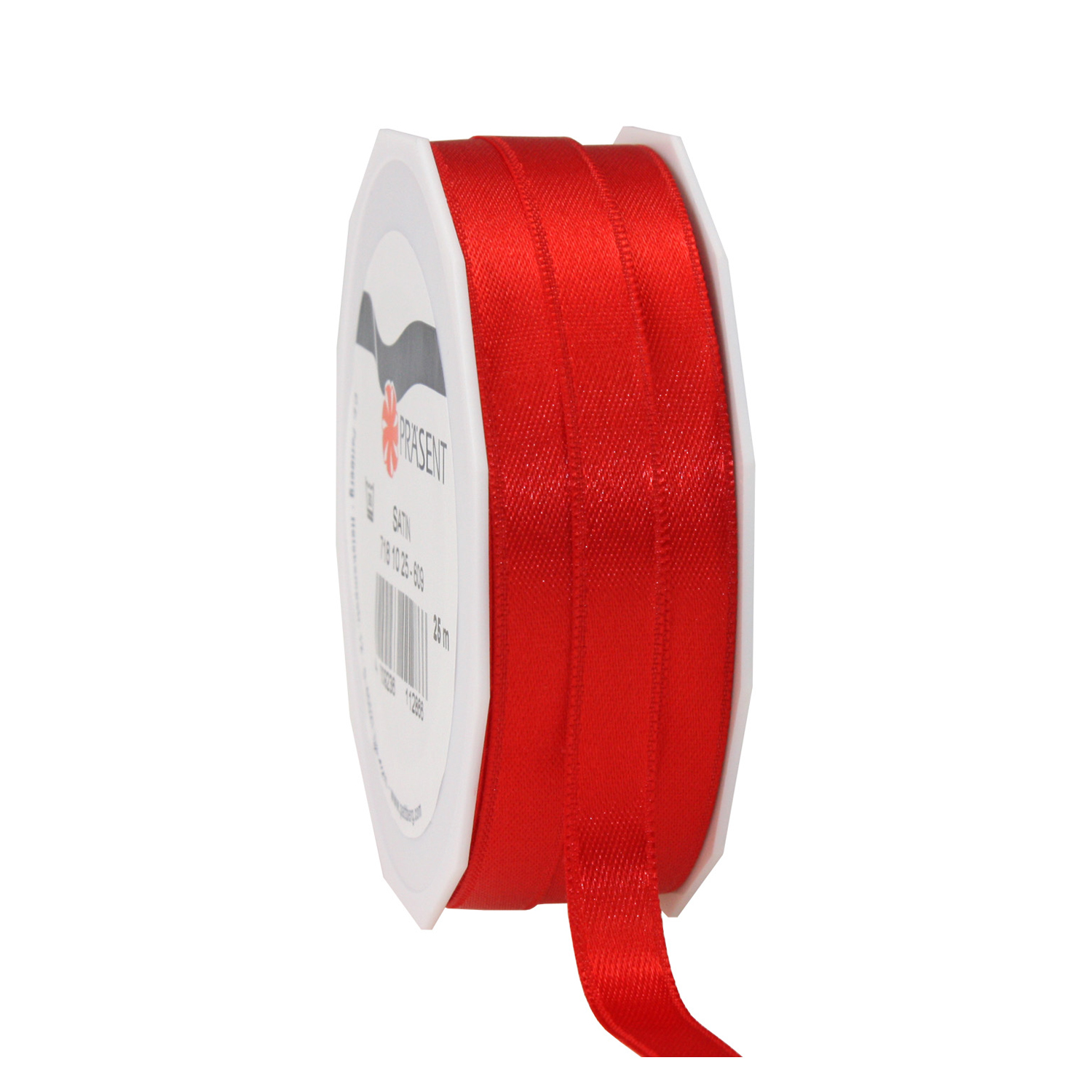 SALE Satinband / Geschenkband Grorolle, Breite 10mm, Lnge 25m, Rot