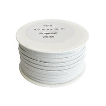SALE Gummikordel / Elastikband, 4 mm x 10 m, Wei