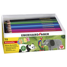 NEU EberhardFaber Kindergarten-Paket mit 72 dicken Buntstiften, dreiflchig 5mm
